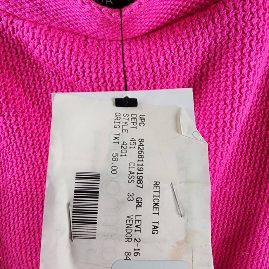 AQUA Crochet A-Line Skirt Girls' M (9-10) Hot Pink Solid Elastic Waist Pull On