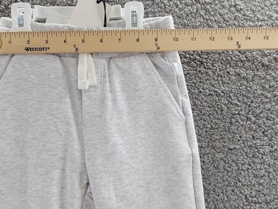 Miles The Label Fleece Jogger Pants Boys 5Y Light Heather Grey Drawstring Waist