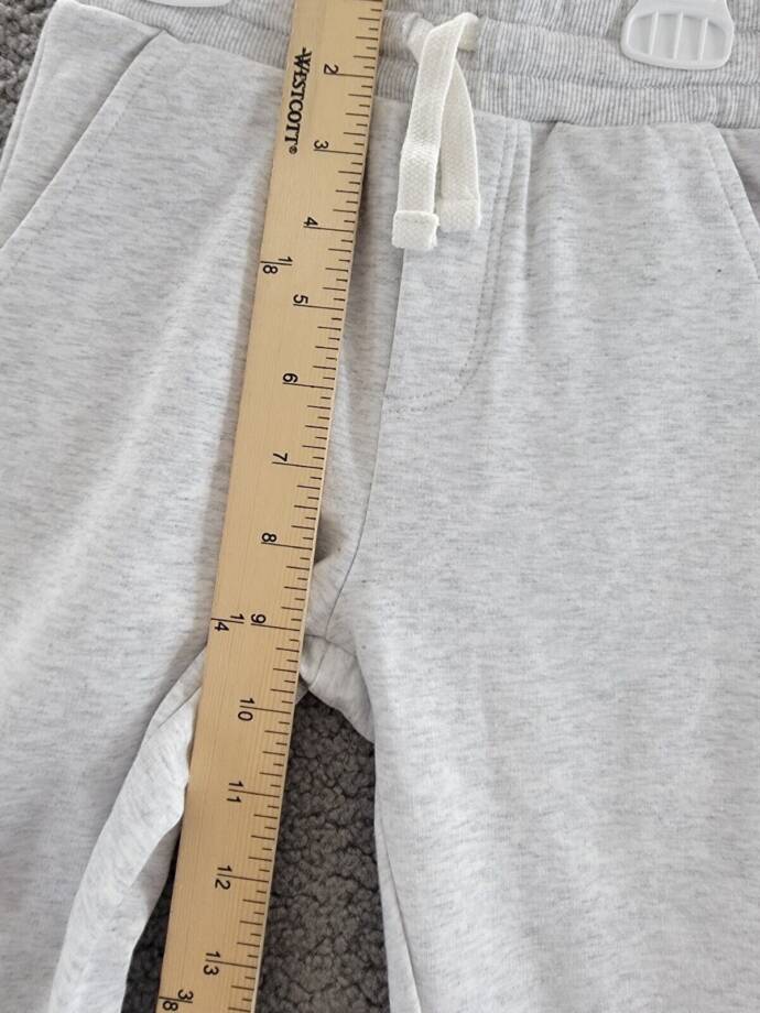 Miles The Label Fleece Jogger Pants Boys 5Y Light Heather Grey Drawstring Waist