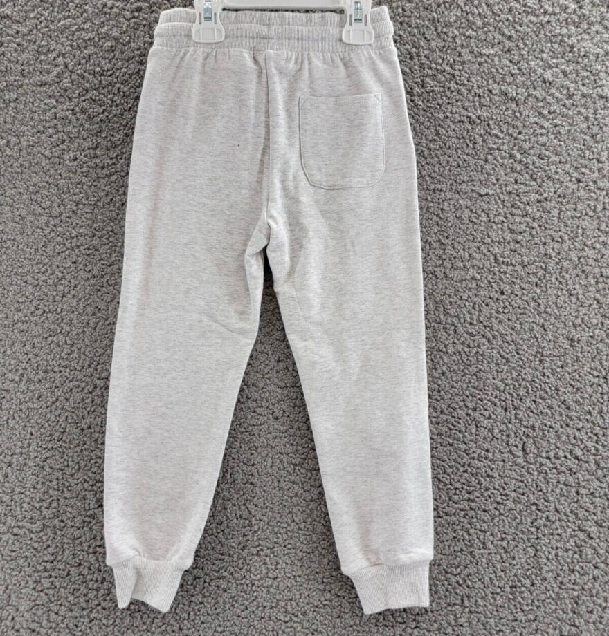 Miles The Label Fleece Jogger Pants Boys 5Y Light Heather Grey Drawstring Waist