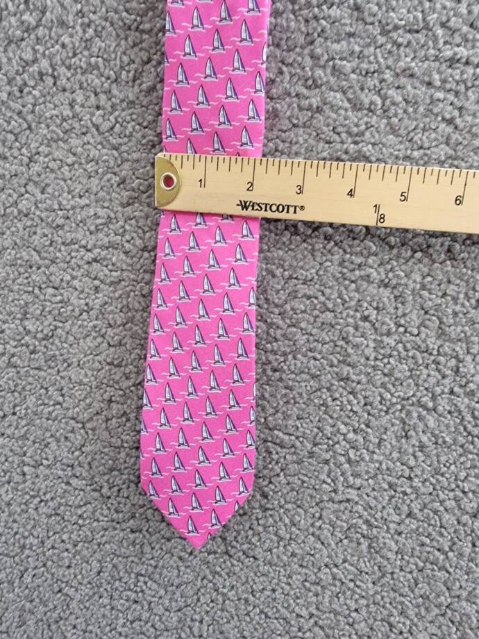 Lauren Ralph Lauren Silk Blend Classic Sailboat Tie Boys Pink/Blue Keeper Loop~