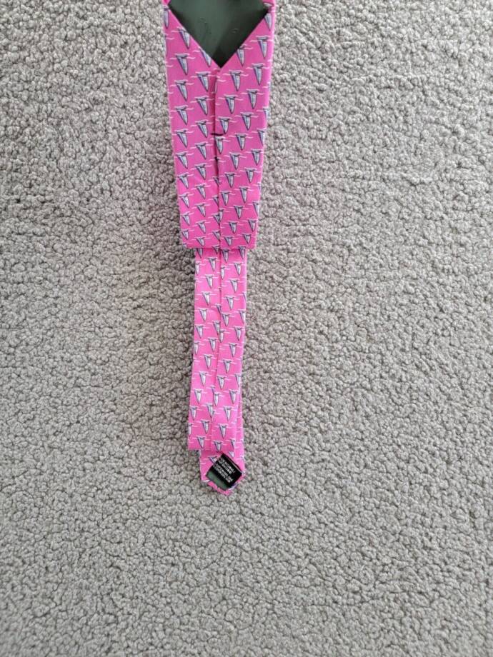 Lauren Ralph Lauren Silk Blend Classic Sailboat Tie Boys Pink/Blue Keeper Loop~