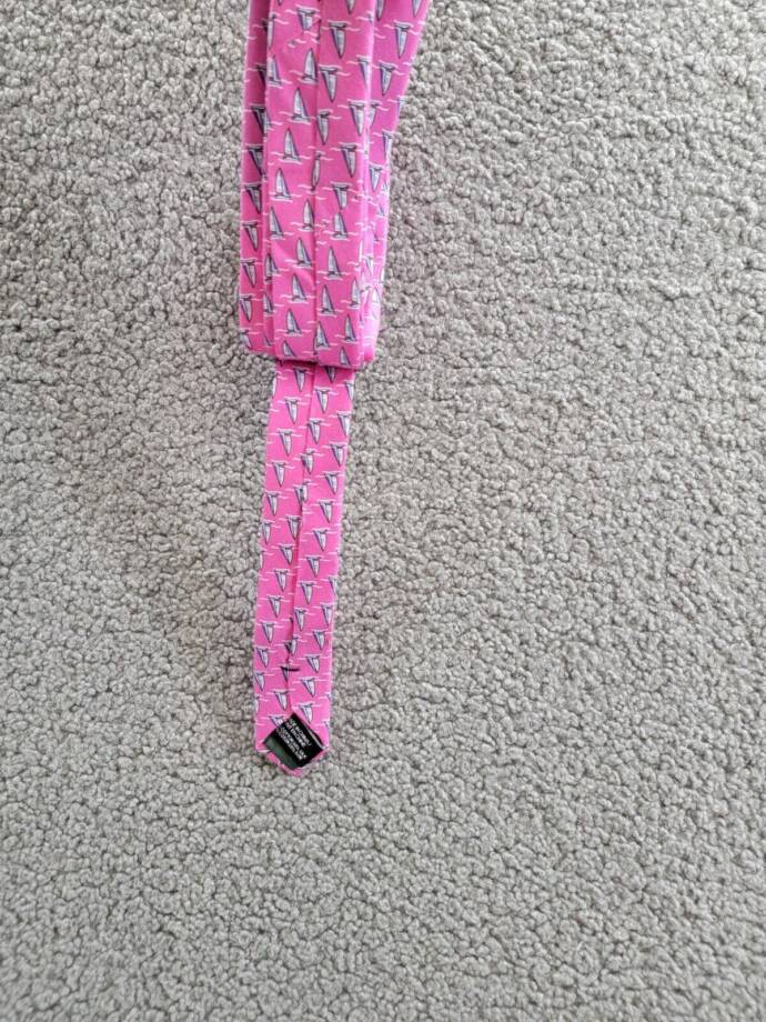 Lauren Ralph Lauren Silk Blend Classic Sailboat Tie Boys Pink/Blue Keeper Loop~