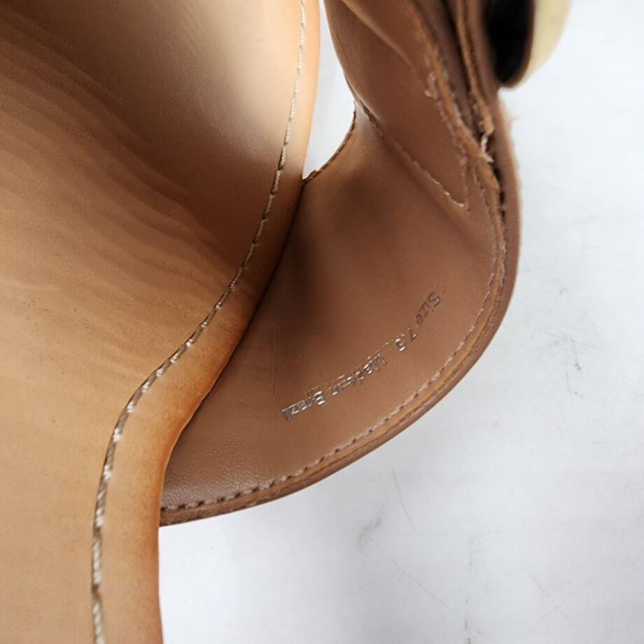 DOLCE VITA Laika Leather Slip-on Heels Women's 7.5 Cider Buckle Accent At Front