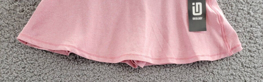 ID Ideology Jersey Skort Girls 6 Wild Rose Heather Elastic Waist Pull On
