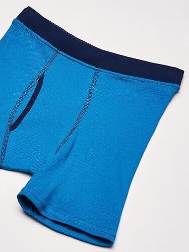 Hanes ComfortSoft Dyed Boxer Brief Boys M Blue/Navy Colorblocked Elastic Waist +