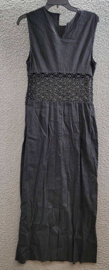 SIMKHAI Ginza Sleeveless Openwork Maxi Dress Women's L Black Openwork Panel