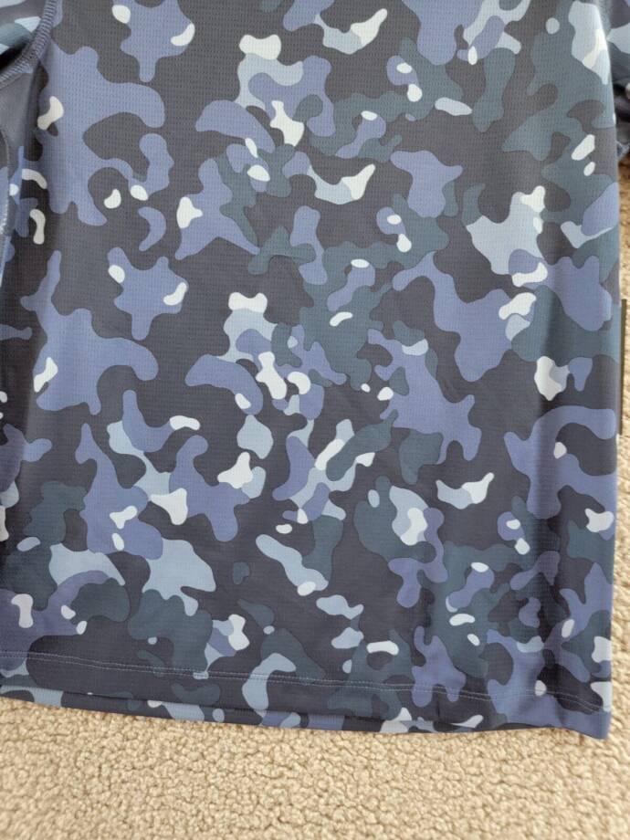 ID Ideology Camo-Print Short Sleeve T-Shirt Boys M Indigo Sea Pullover Style
