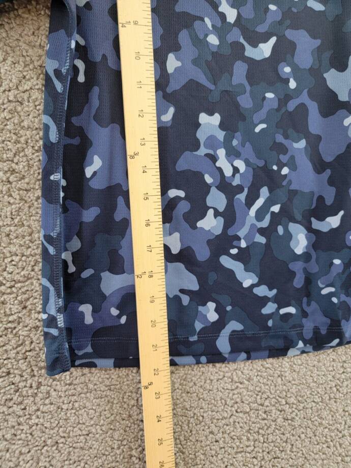 ID Ideology Camo-Print Short Sleeve T-Shirt Boys M Indigo Sea Pullover Style