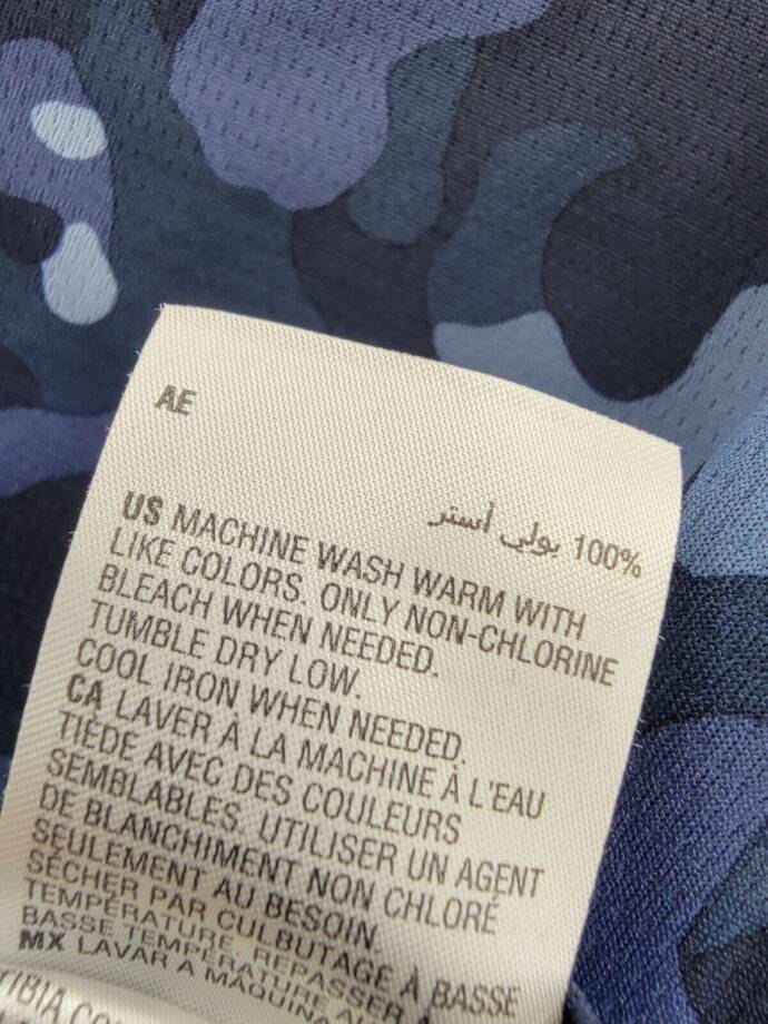 ID Ideology Camo-Print Short Sleeve T-Shirt Boys M Indigo Sea Pullover Style