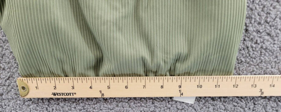 Salt + Cove Rib Long-Line Bikini Top Juniors L Olive Green Scoop Neck Pullover