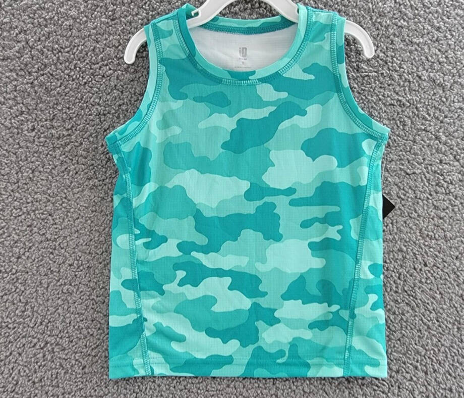 ID Ideology Cassandra Camo Sleeveless Tank Little Boys 5 Tropical Surf Pullover