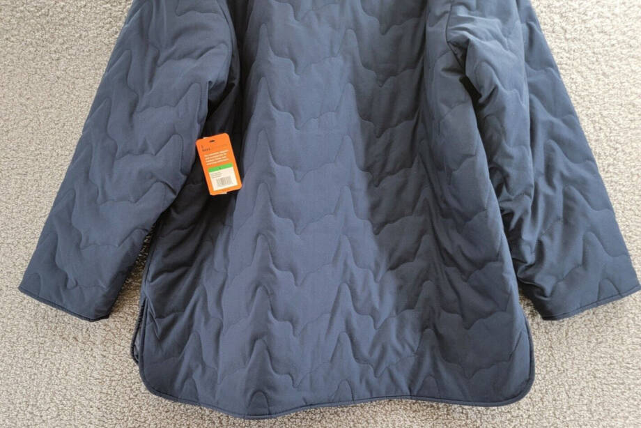 Bass Outdoor Quilted Jacket Women's L Navy Blazer Patch Pockets Snap Closure L/S