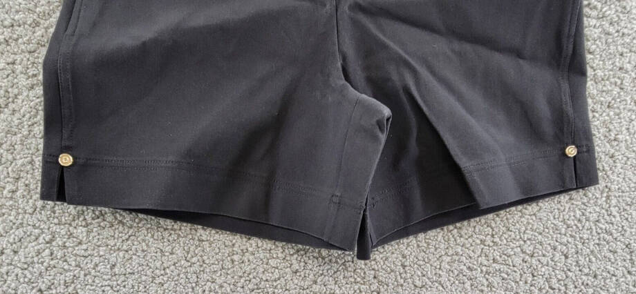 Lyssé Waikiki Stretch Twill Shorts Women's XS Black Pullover Elastic Back Waist~
