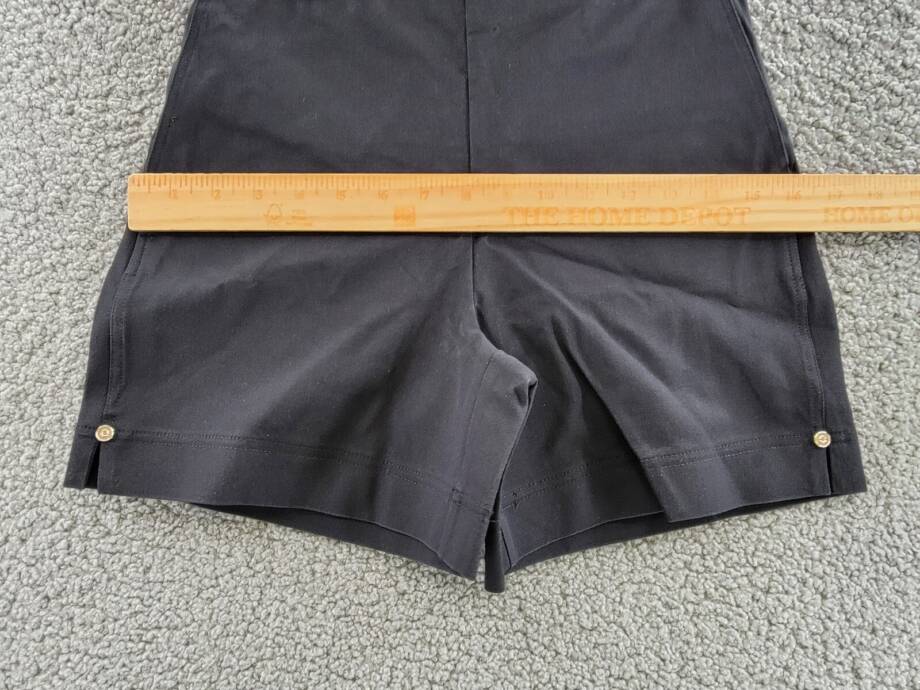Lyssé Waikiki Stretch Twill Shorts Women's XS Black Pullover Elastic Back Waist~