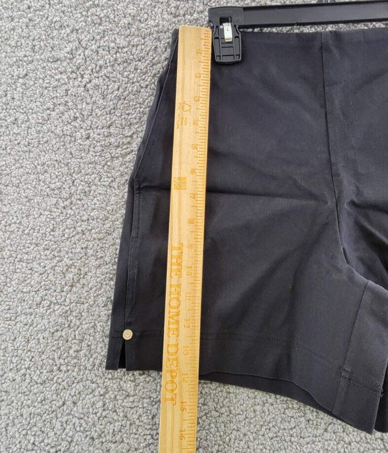 Lyssé Waikiki Stretch Twill Shorts Women's XS Black Pullover Elastic Back Waist~
