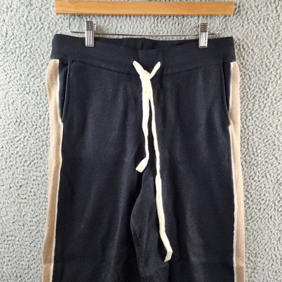 MONROW Super Soft Knit Joggers Women's M Black Multi Pockets Drawstring Waist