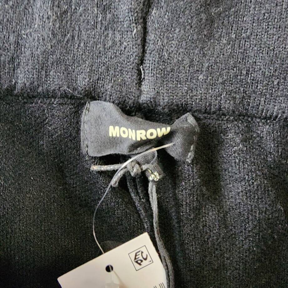 MONROW Super Soft Knit Joggers Women's M Black Multi Pockets Drawstring Waist