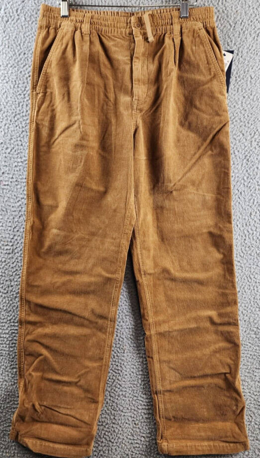 Polo Ralph Lauren Stretch Corduroy Pant Boys' 20 Brown Belt Loops Elastic Waist~