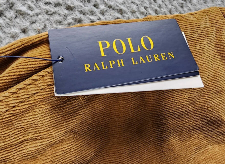 Polo Ralph Lauren Stretch Corduroy Pant Boys' 20 Brown Belt Loops Elastic Waist~