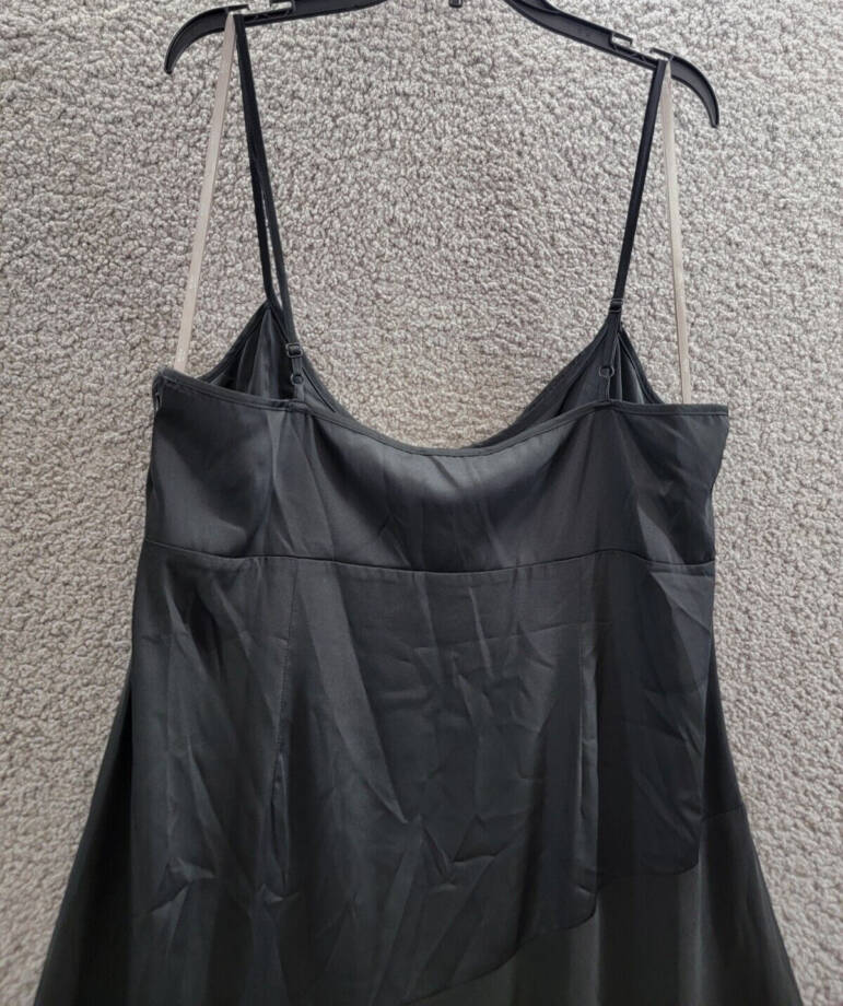 BCBG New York Cowlneck Asymmetrical Dress Women's L Onyx Adjustable Side Zip