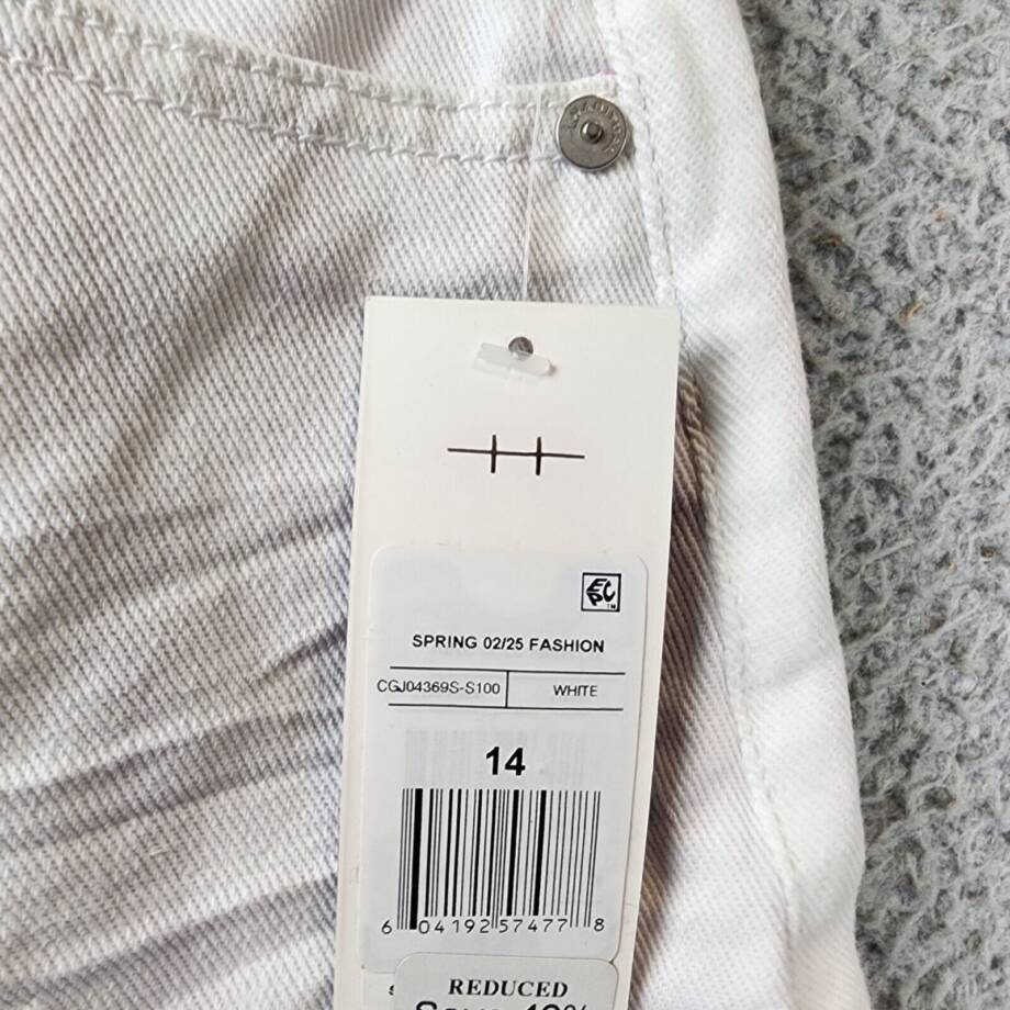 Habitual Kids Exposed Pocket Denim Shorts Big Kids Girls 14 White High Rise~