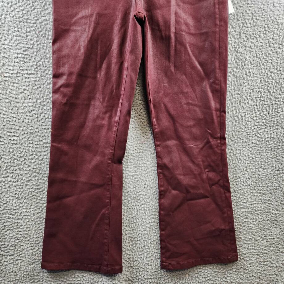 Joe's Jeans The Callie Coated High Rise Cropped Boot Jeans Women's 28 Rum Raisin