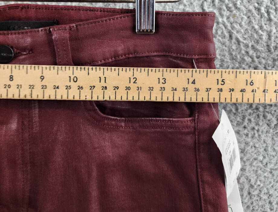 Joe's Jeans The Callie Coated High Rise Cropped Boot Jeans Women's 28 Rum Raisin