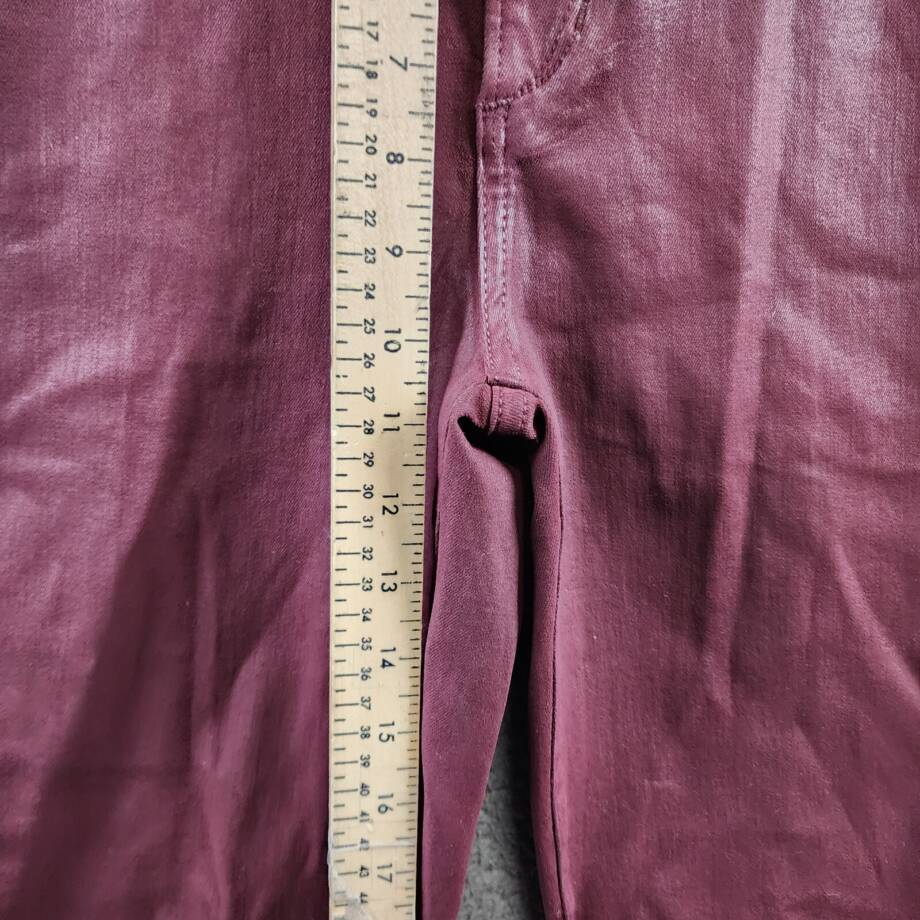Joe's Jeans The Callie Coated High Rise Cropped Boot Jeans Women's 28 Rum Raisin