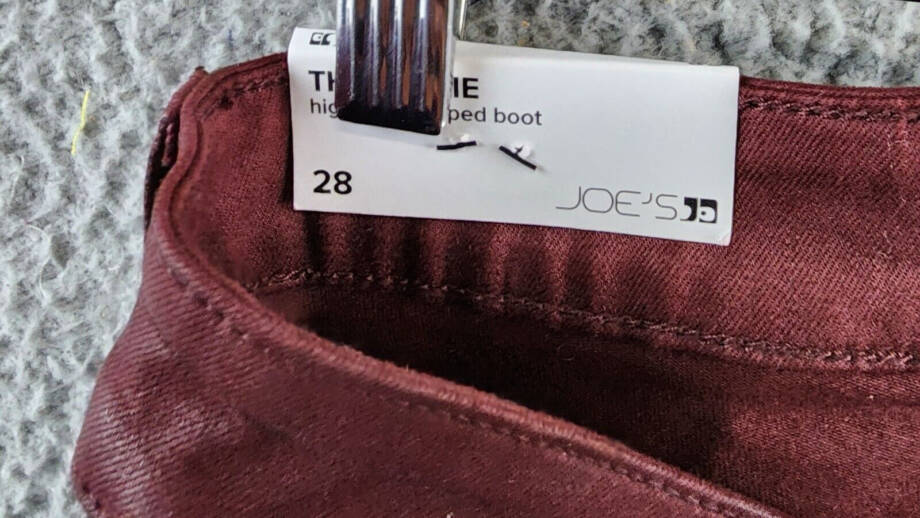 Joe's Jeans The Callie Coated High Rise Cropped Boot Jeans Women's 28 Rum Raisin