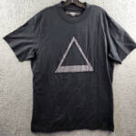 HVMAN Triangle Logo T-Shirt Men's L Black Crew Neck Short Sleeve Pullover