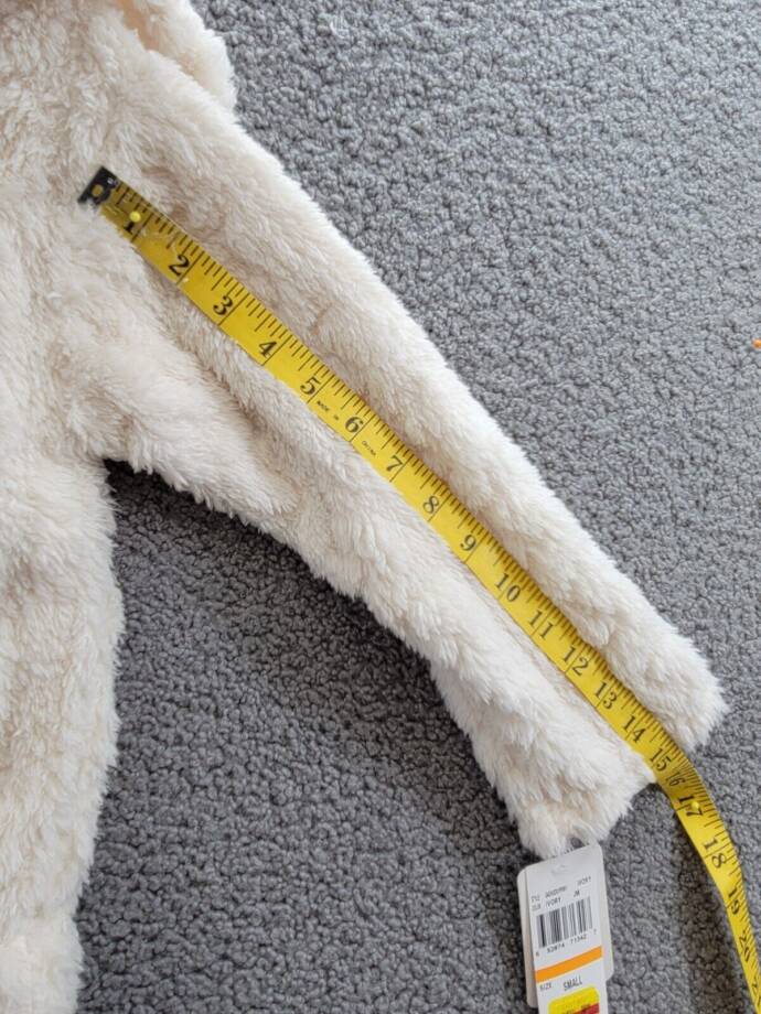 Speechless Faux Fur Long Sleeve Sweater Big Girls S Ivory Hooded Button Closure