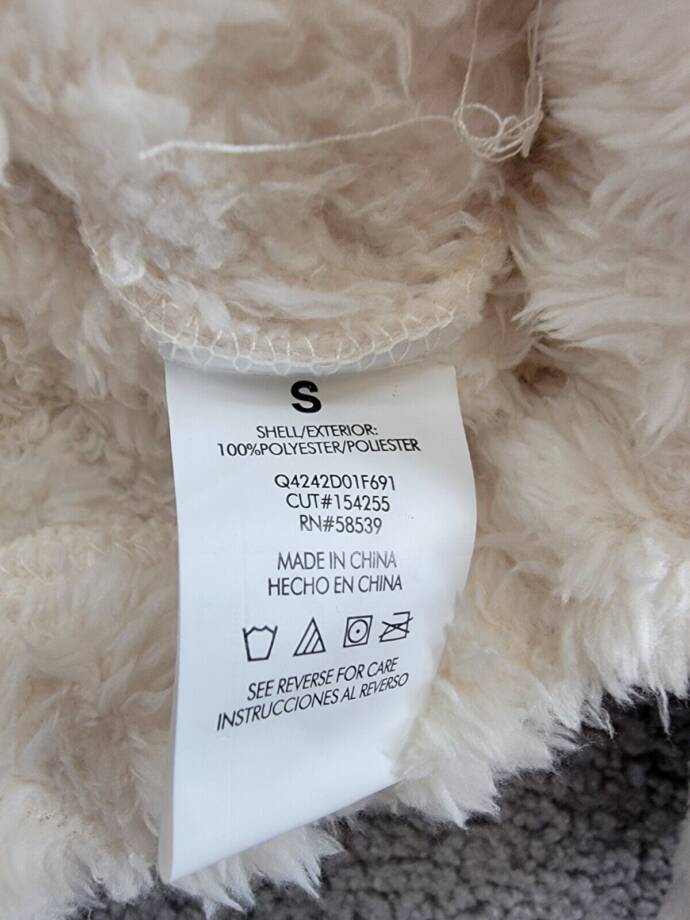 Speechless Faux Fur Long Sleeve Sweater Big Girls S Ivory Hooded Button Closure