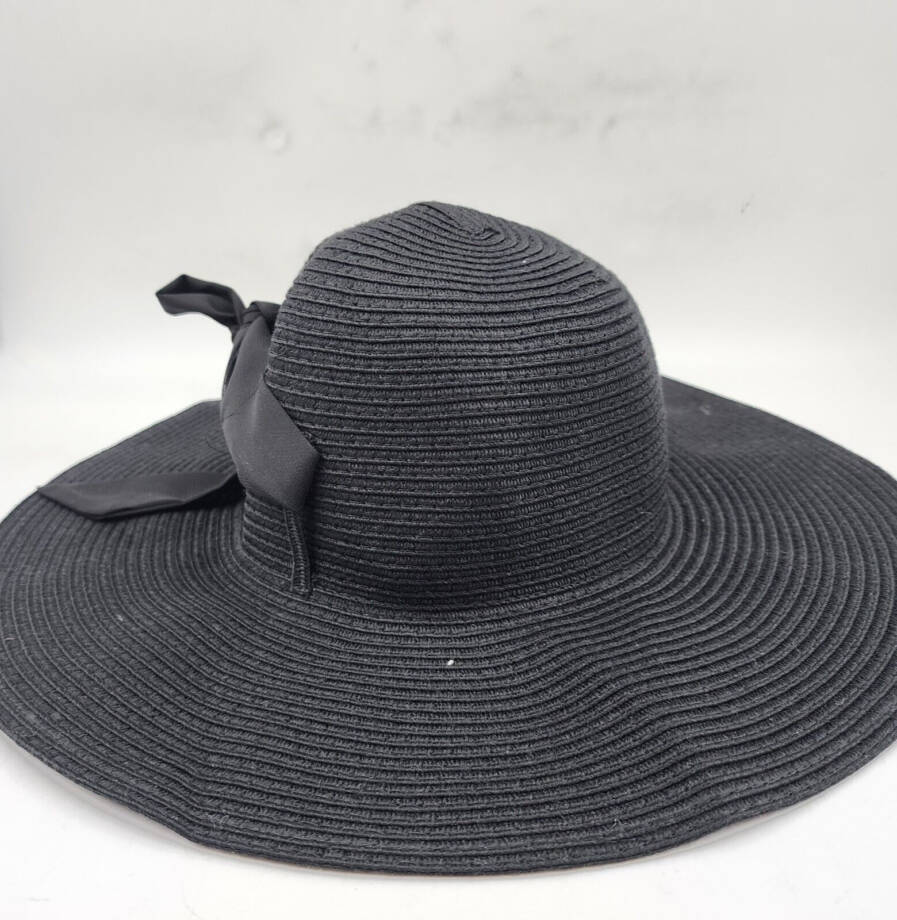 INC International Concepts Removable Tie Packable Floppy Hat Women's O/S Black
