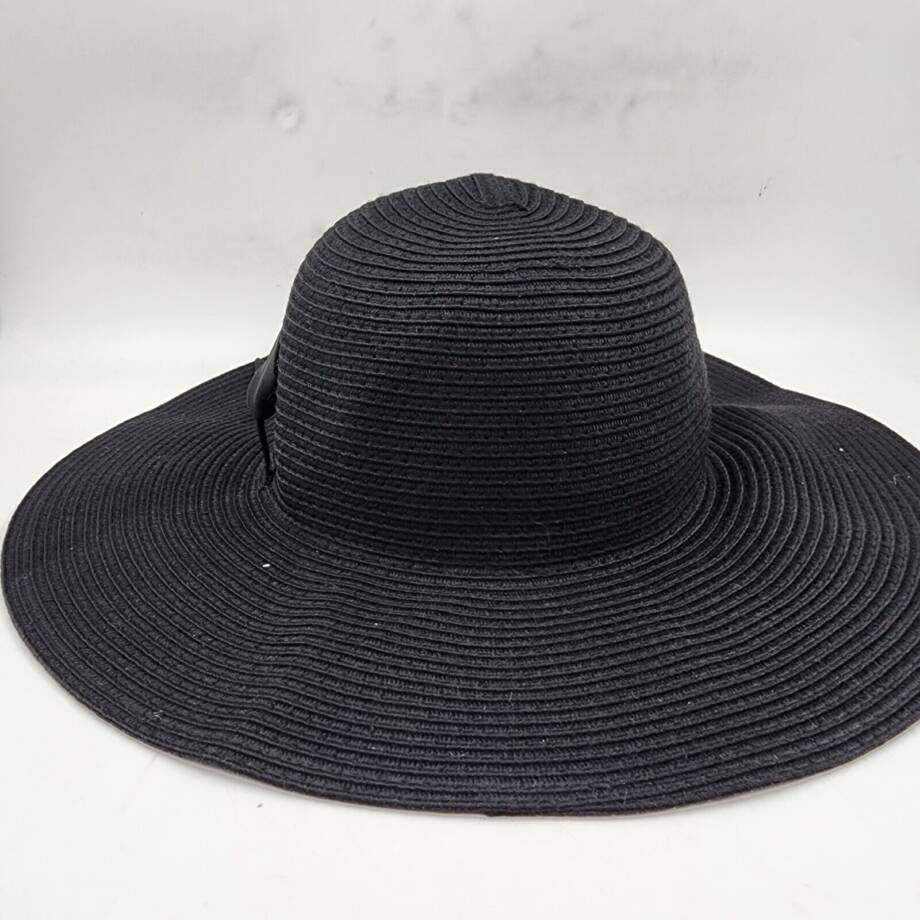 INC International Concepts Removable Tie Packable Floppy Hat Women's O/S Black