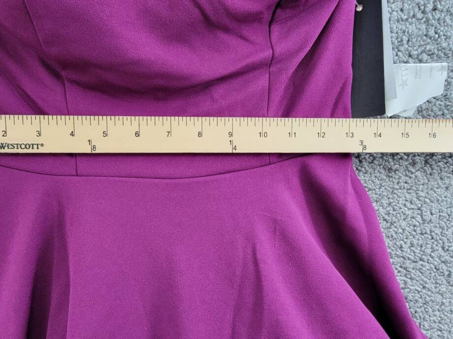 City Studio Sweetheart-Neckline Fit & Flare Dress Juniors' 9/10 Orchid Back Zip