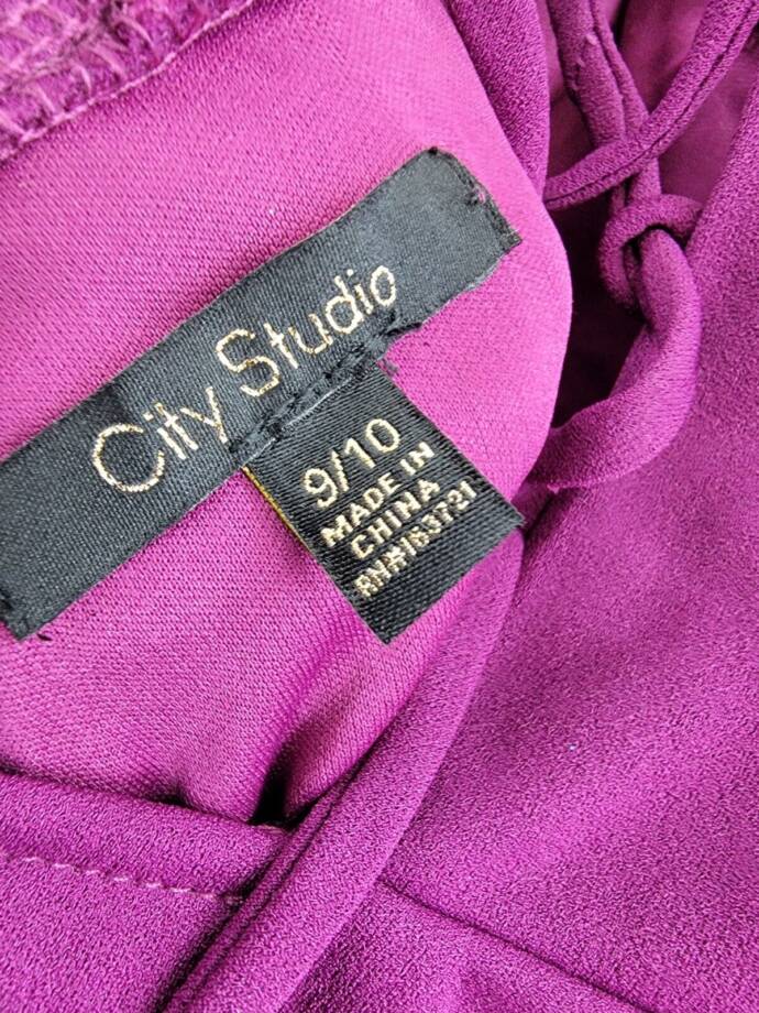 City Studio Sweetheart-Neckline Fit & Flare Dress Juniors' 9/10 Orchid Back Zip