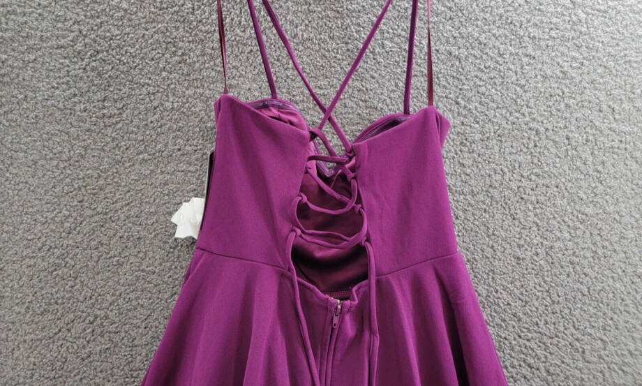 City Studio Sweetheart-Neckline Fit & Flare Dress Juniors' 9/10 Orchid Back Zip