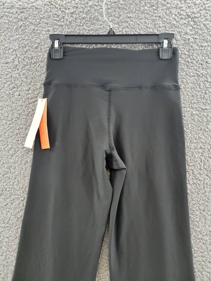AQUA Athletic High Rise Bootcut Leggings Women's XS Black Pull On Style Pockets