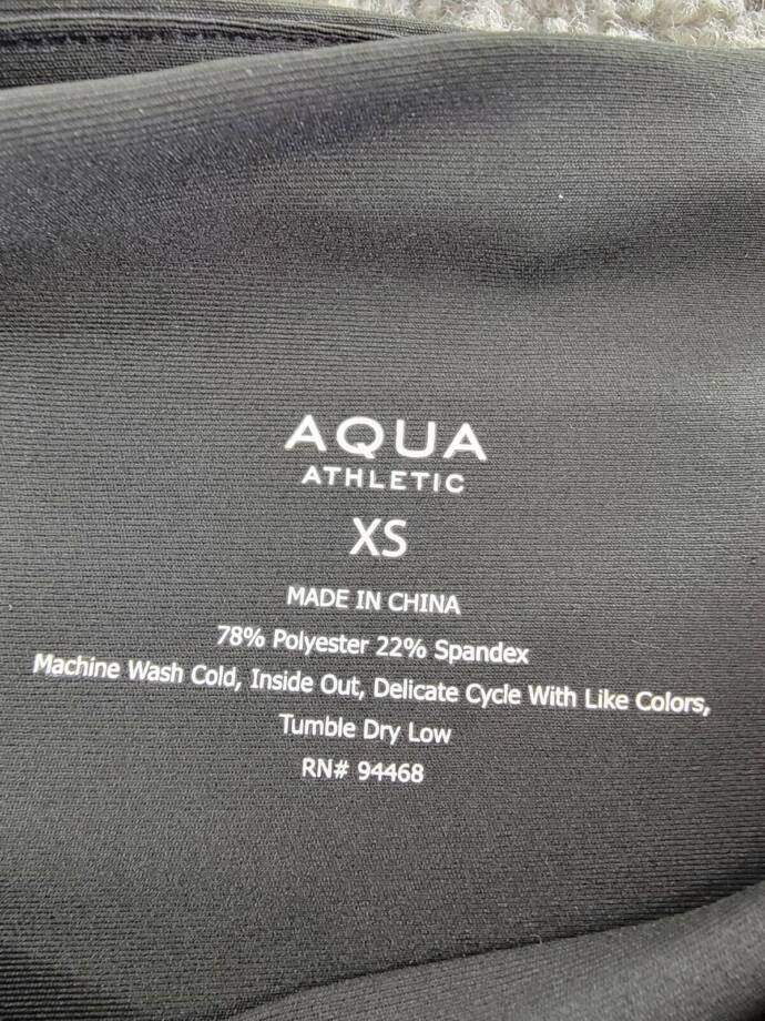 AQUA Athletic High Rise Bootcut Leggings Women's XS Black Pull On Style Pockets