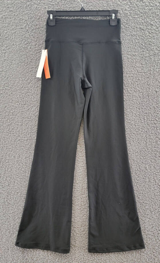 AQUA Athletic High Rise Bootcut Leggings Women's XS Black Pull On Style Pockets