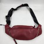 DKNY Tilly Medium Zippered Sling Bag Women's Dark Red/Black Zip Closure
