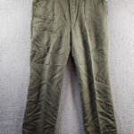 INC International Concepts Slim Fit Linen Blend Pants Men's 34 Olive Twist Solid