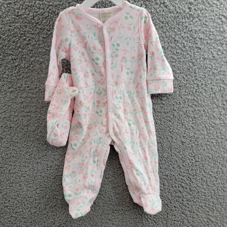 First Impressions Floral Coverall, Hat & Blanket Set Unisex Baby 3-6M Pink Multi