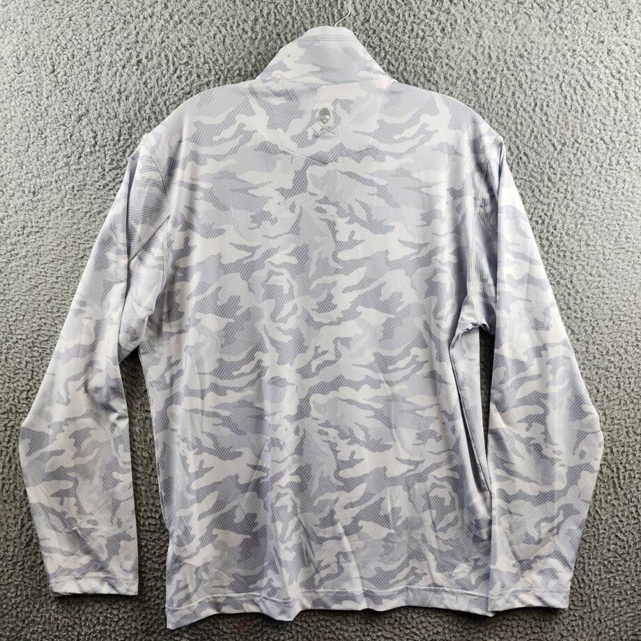 Robert Graham Faro Quarter Zip Sweatshirt Men's Small White Multi Long Sleeve