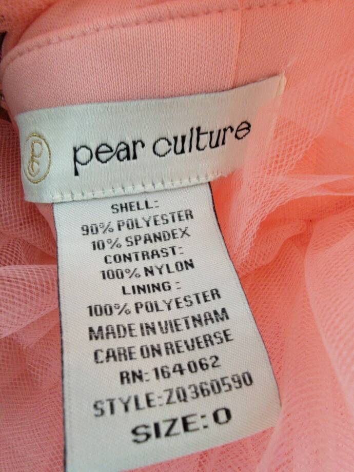 pear culture Tulle-Trim Off-The-Shoulder Sequin Gown Juniors' 0 Neon Coral Zip~
