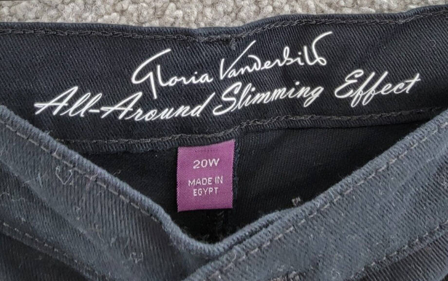 Gloria Vanderbilt Plus Size Amanda Bermuda Shorts Women's 20W Black Pockets Zip