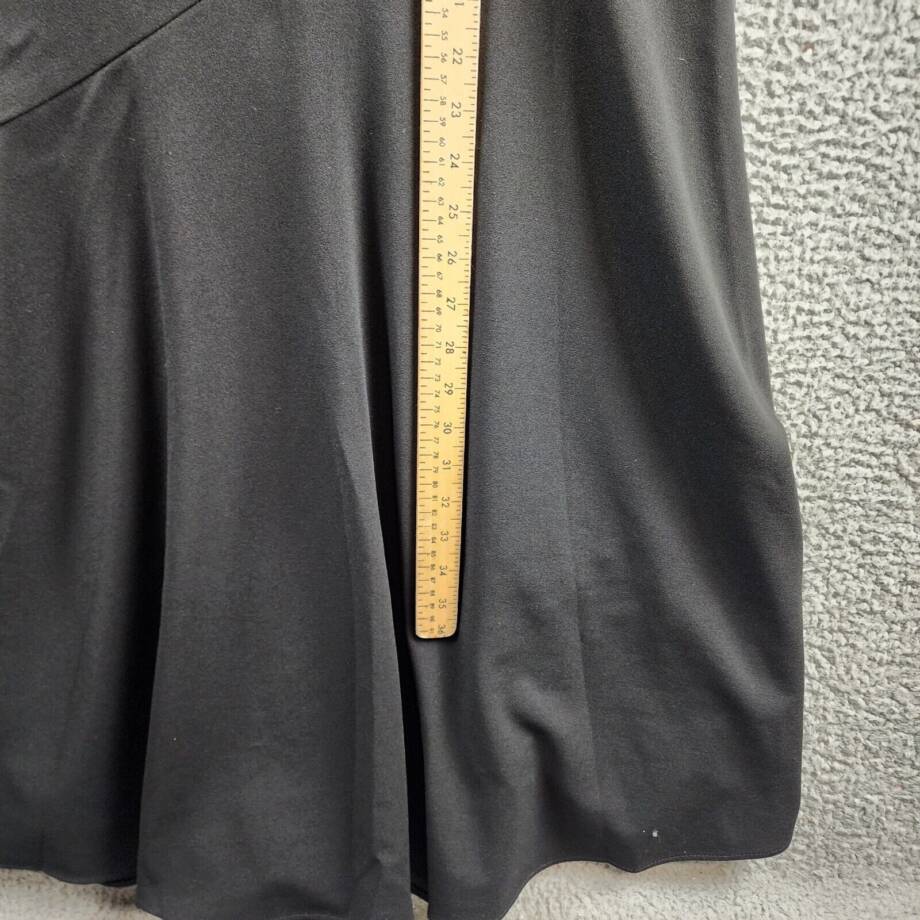AQUA Scuba Crepe One-Shoulder Dress Women's 2 Black Cutout Side Back Zip Closure