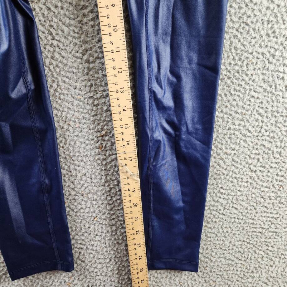 I.N.C. International Concepts Shine Compression Leggings Women's S Navy Pull On
