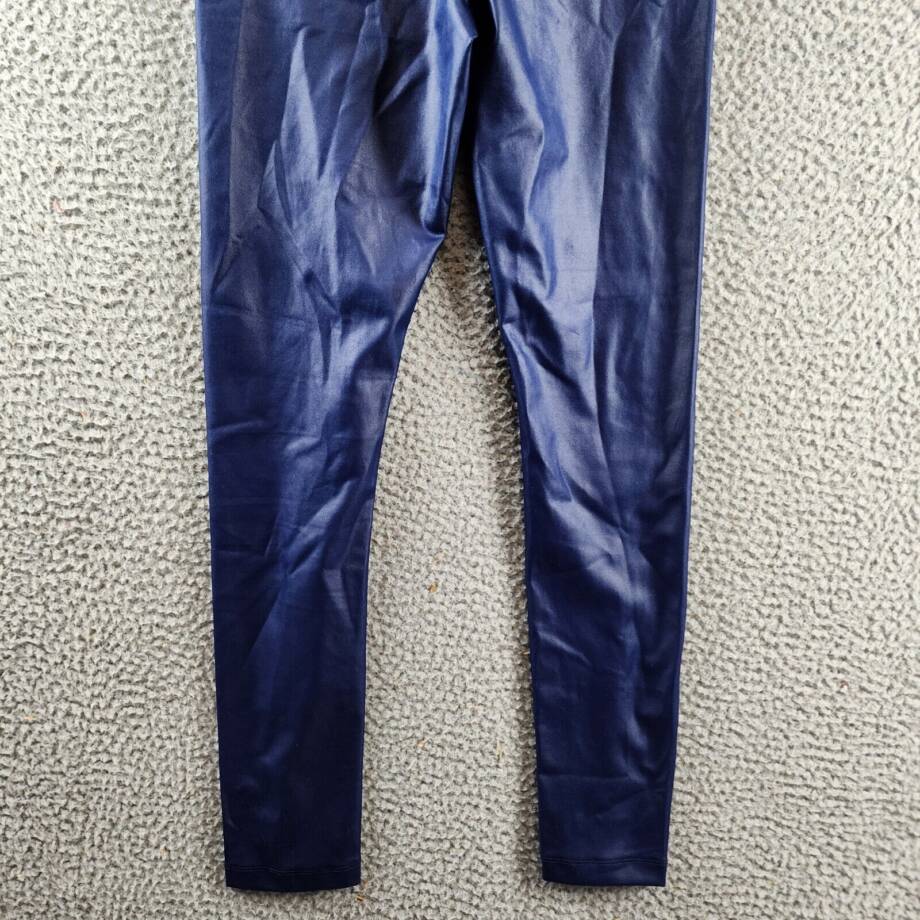 I.N.C. International Concepts Shine Compression Leggings Women's S Navy Pull On